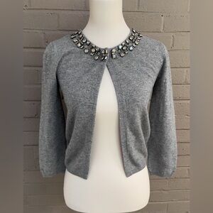 Valentino Vintage Cashmere blend embellished shrug / crop cardigan S